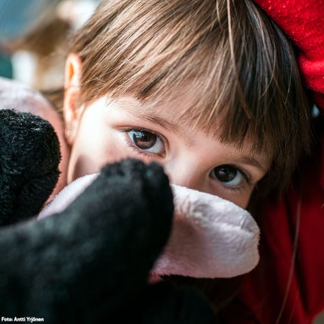 Skolebarn på flugt fra krigen i Ukraine