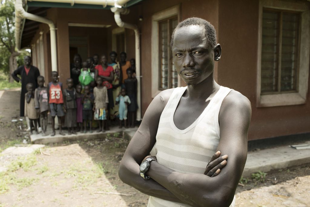 Flygtningefamilie i Sydsudan